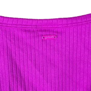 NWT Pink Victoria's Secret Ribbed Square Neck Crop Top Magenta Summer Size M thumbnail 6