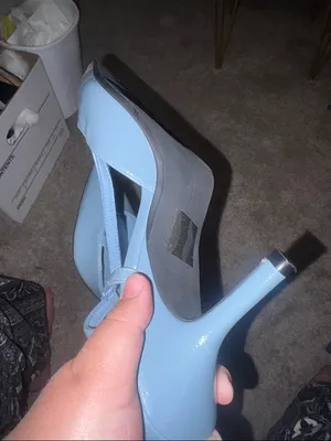 Classic steal Blue Pointed Toe Slingback Heels size 41 new thumbnail 7