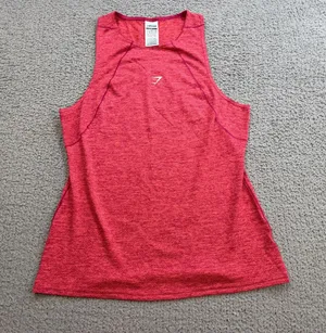 Gymshark Women’s Small Red Marl Racerback Workout Training Tank Top thumbnail 1