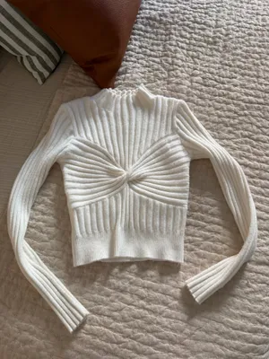 Gianni Bini White high neck sweater thumbnail 4