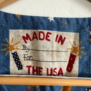 90s Vintage Handmade Patriotic Sewing Kit Vest with Embelishment | Large thumbnail 3