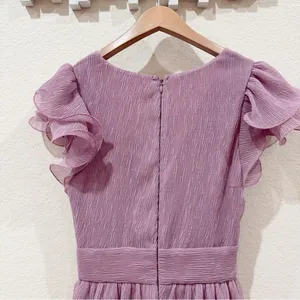 ASTR Emporia Purple Pleated Tiered Midi Dress Size Small NWT thumbnail 9
