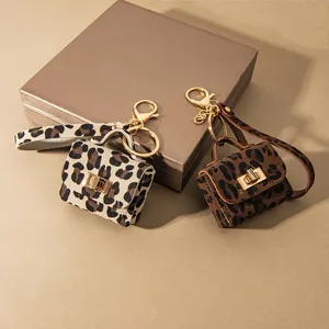 Leopard Print Mini Keychain Bag Brown thumbnail 4