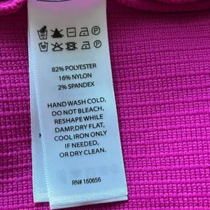 Sincerely Jules Vibrant Pink One-Shoulder Bodycon Dress Size L thumbnail 7