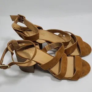 ‎Brash Block Heel Brown Sandals Size 8 thumbnail 7