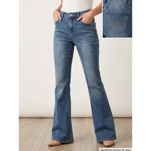 YMI Bell Bottom Contour Fit Jeans Medium Wash Flare Denim P011542 Womens 9/29 thumbnail 2