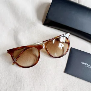 Saint Laurent Cat Eye Brown Havana Sunglasses thumbnail 2