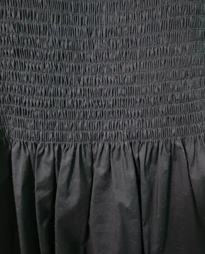 Navy Smocked Square Neck Dress thumbnail 3
