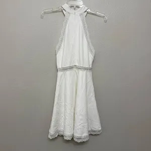 NWOT Lulus Reach Out My Hand White Lace Skater Dress Small thumbnail 11