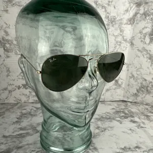 Ray Ban Vintage Aviator Large Gold Metal Sunglasses RB8026 Made‎ in Italy thumbnail 2