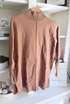 Anne Klein Mock Neck Tunic Sweater thumbnail 1