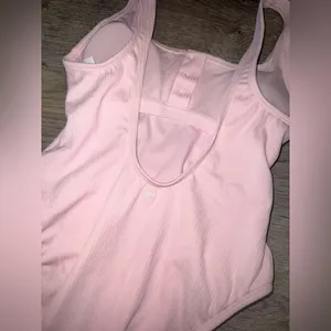 Stoney Clover Lane x Target pink ribbed Henley one piece swimsuit NWOT XSMALL thumbnail 4