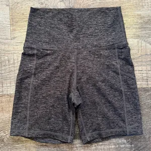 Aerie Offline Purple/Black Biker Shorts With Side Pockets Small Activewear Soft thumbnail 1