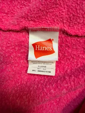 Hanes Cotton blend pull up elastic waist comfy pants, fuchsia pink, size XL thumbnail 2