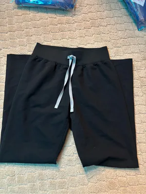 Figs Technical Collection High Waisted Livingston  Scrub Pants Black  XXS/P thumbnail 2
