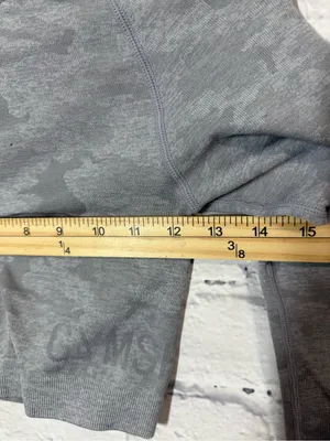 Gymshark Grey Cropped Long-Sleeve Top, Small thumbnail 3