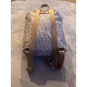 Calvin Klein Monogram Logo Backpack White Tan thumbnail 5
