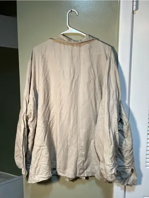 Ashley Stewart Women's Plus Size 26W Button‎ Down Top Beige Pockets Linen Blend thumbnail 6