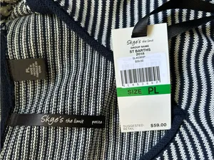 Skye’s The Limit Women’s Striped V-Neck Sleeveless Dress Petite LG NWT thumbnail 11