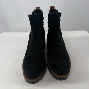 Sam Edelman Jaclyn Suede Sherpa Lined Chelsea‎ Boot in Black Size 6 thumbnail 4