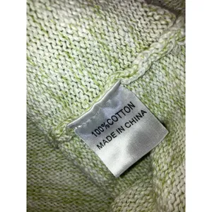WHITE FOX Boutique Cropped Crew Neck Sweater 100% Cotton XS Lime Green COZY thumbnail 4