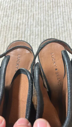 Lucky Brand Peep Toe Booties Block Heel 8 thumbnail 6