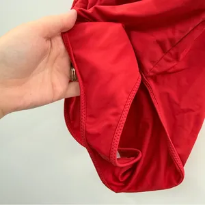 Aritzia Wilfred‎ Red Cutout Tie Front One Piece Swimsuit Sz S thumbnail 4