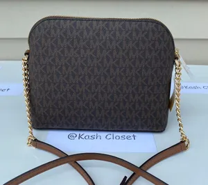 Michael Kors JET Set Travel Dome Medium Crossbody Bag - Brown thumbnail 7