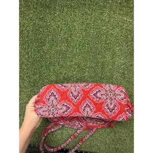 Vintage Vera Bradley Frankly Scarlett Bowler Bag Shoulder Purse Geometric Floral thumbnail 11