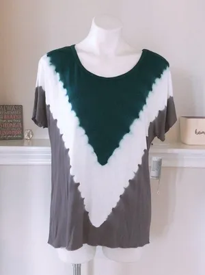Nanette Lepore Tee Swing Tie Dye Top in Paradise Purple, Size L New w/Tag thumbnail 5