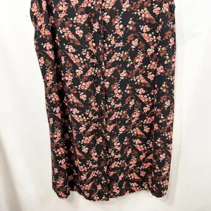 VTG Basic Editions Dress Size 10/12 Black Floral Sleeveless 90s Y2K Modest‎ 1767 thumbnail 4