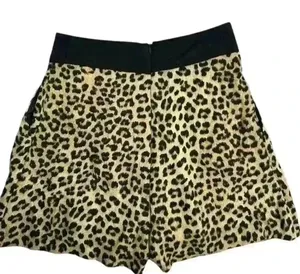 Zara‎ Women's Leopard Print High-Rise Culottes Shorts Size XS Brown and Black thumbnail 1