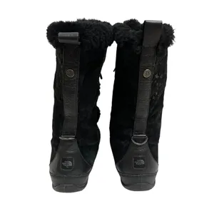 The North Face Primaloft Womens Fur Leather Mid Lace Up Snow Boots Black‎ SZ 8.5 thumbnail 6