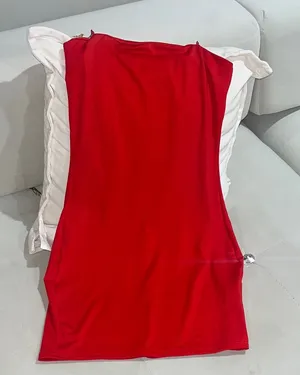 Red and White Sleeveless Dress thumbnail 1
