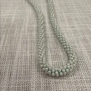 Vintage Faux Pearl Long Beaded Necklace thumbnail 5