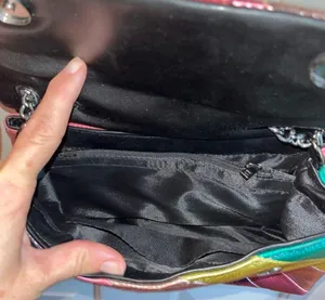 peacock purse in multi color leather with black lining. GUC. thumbnail 6