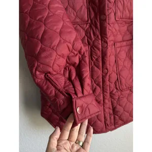 Evaless Jacket Women's Small Lightweight Quilted Puffer Coat Dark Red Cozy NEW thumbnail 5