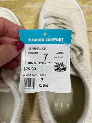 NWT Reef Beige Knit Neptune Alanna Lace-Up Sneakers size 7 thumbnail 2
