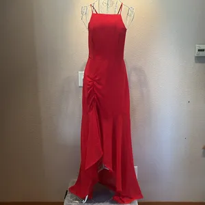 Lulu’s Starlet Red Ruched Maxi Dress Size Medium thumbnail 2