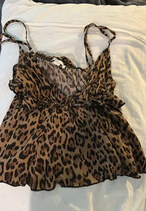 Subdued leopard blouse Brown Size M thumbnail 1