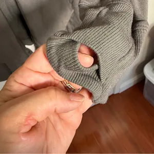 Athleta Draped Open-Front Cardigan - Charcoal Gray Large thumbnail 6