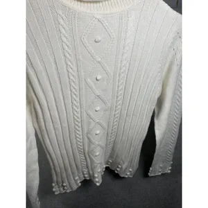 NWT RXB XL Sweater‎ Turtleneck Womens Top Cream Long Sleeve Ribbed Holiday thumbnail 11