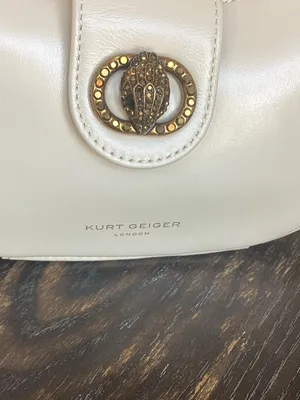 Kurt Geiger London Small Chelsea Chain Strap Beige Leather Crossbody Bag thumbnail 3