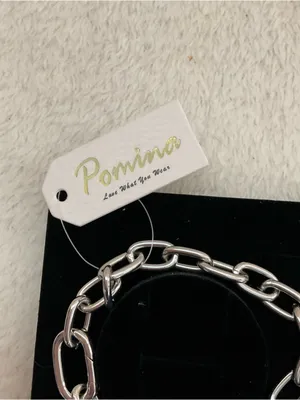 Pomina Silver Link Bracelet — Polished Chain Design thumbnail 4