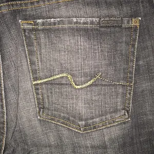 7 for all mankind Distressed Black Jeans Sz 31 thumbnail 3