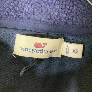 Vineyard Vines Navy Blue Fleece Winter Vest Quilted Polyester Womens X-Small thumbnail 4