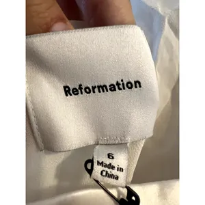 Reformation Roy Satin Wedding Maxi Dress Gown Halter Neck Fior DiLatte Ivory 6 thumbnail 7