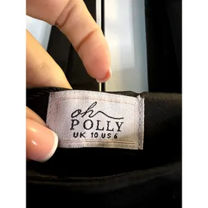 Oh Polly Mandi Scarf-Detail Strapless Gown Maxi Dress in Black size 6 New thumbnail 8