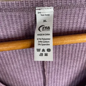 Zyia Dont Wake Me Up Lilac Purple Thermal Waffle Knit Lounge Sleep Top XL new thumbnail 11