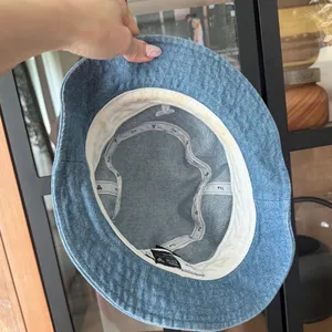 Aritzia TNA denim bucket hat m/L embroidered logo light medium wash thumbnail 5